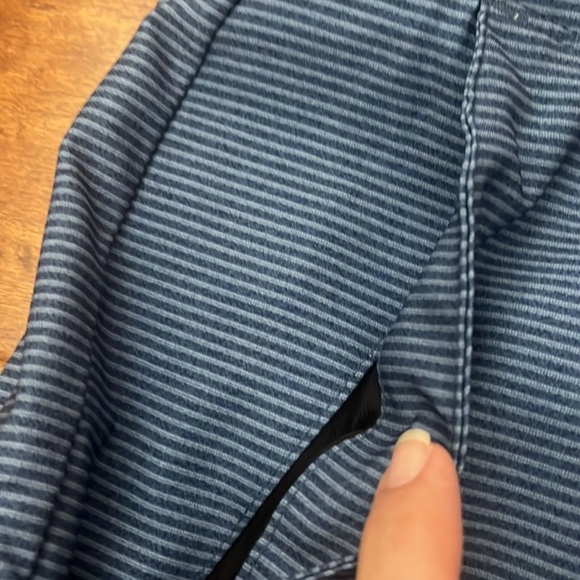 NWT Pebble Beach Men Dry Luxe Performance Blue Stripe Shorts Size 36 - Picture 6 of 10